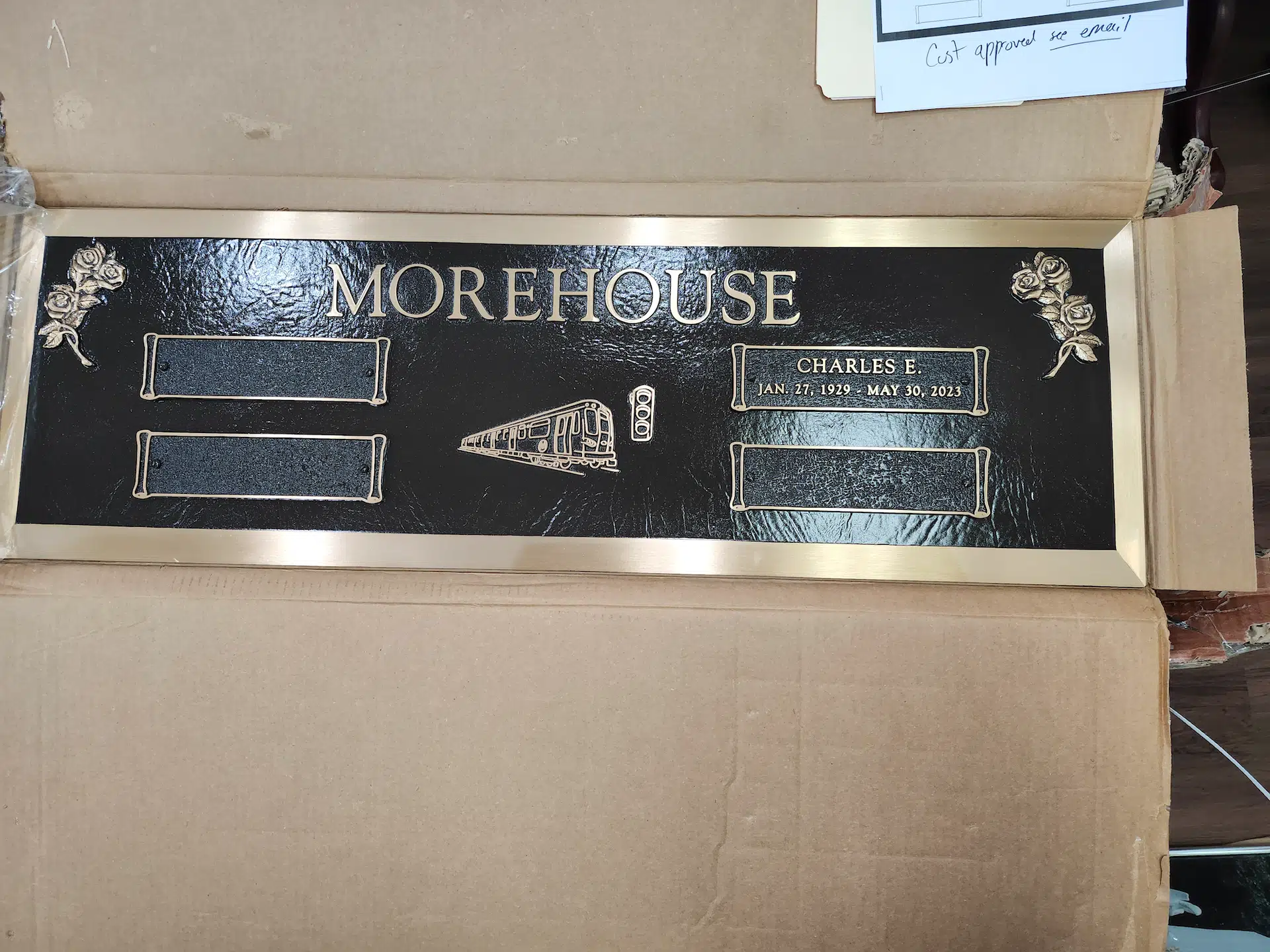 Granite Granite Plaque hand-carved by Granite Plaque Shop in NJ — image 2